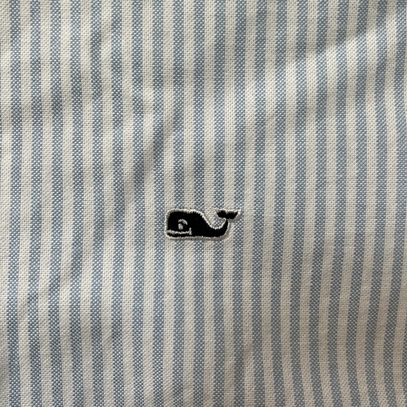 Vineyard Vines NWOT Youth Boys S (8-10) Navy/White stripe Oxford - Picture 3 of 5